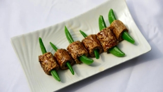 Asparagus, Dinner, Green Bean, Vegetable, Meat, Plate
