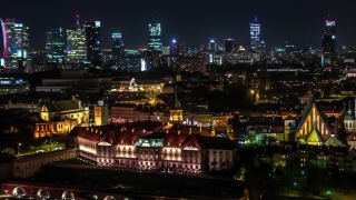 Business District, Night, City, Skyline, Cityscape, Urban