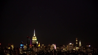 Business District, Night, City, Skyscraper, Skyline, Urban