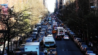 City, Business District, Architecture, Urban, Car, Intersection