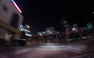 Expressway, Intersection, Night, Road, City, Traffic