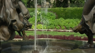 Fountain, Structure, Water, River, Park, Landscape