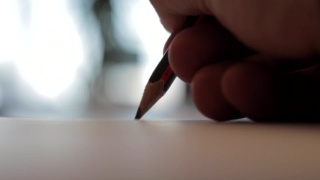 Hand, Pen, Pencil, Paper, Close, Bow Tie