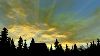 Sky, Tree, Architecture, Silhouette, Landscape, Forest