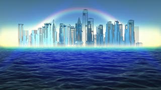 City, Sky, Water, Skyline, Reflection, Urban