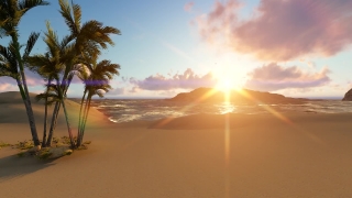 Sun, Sunset, Beach, Ocean, Sea, Star