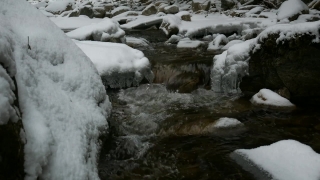 Ice, Crystal, Solid, Water, River, Stream