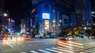 Intersection, Cab, City, Car, Night, Urban