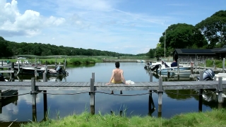 Lakeside, Shore, Water, Boat, River, Sky