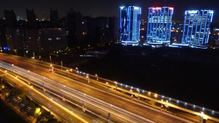 Night, Business District, City, Urban, Architecture, Downtown