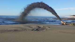 Oil Well, Beach, Ocean, Sand, Well, Sea