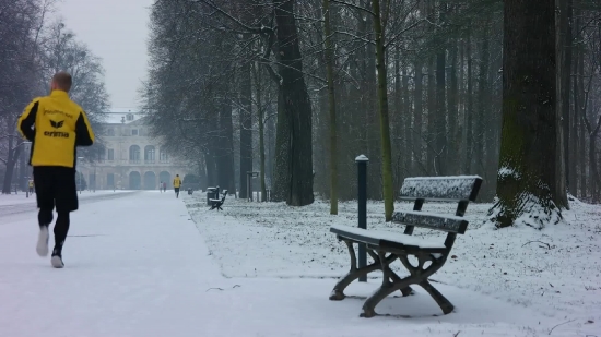 Park Bench, Bench, Seat, Snow, Furniture, Winter