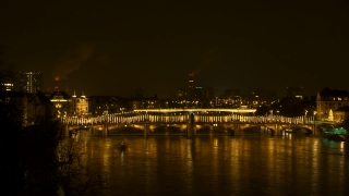 Pier, Support, Night, Device, City, River