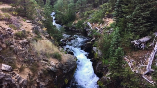 River, Canyon, Forest, Waterfall, Ravine, Stream
