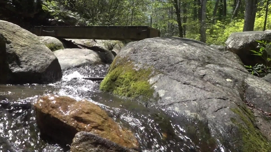 River, Landscape, Water, Stream, Mountain, Megalith
