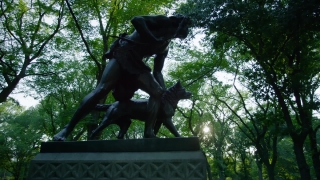 Statue, Horse, Sculpture, Park, Tree, Architecture
