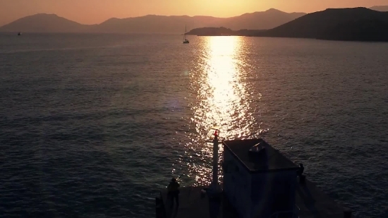 Sun, Sunset, Ocean, Sea, Water, Shore