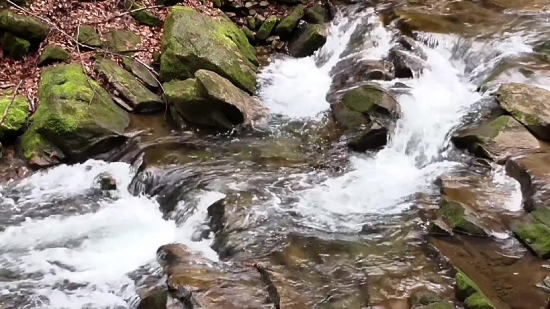 Water, River, Stream, Rock, Waterfall, Stone