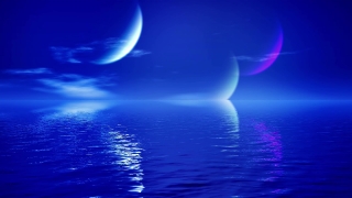Moon, Planet, Satellite, Sun, Sky, Sea